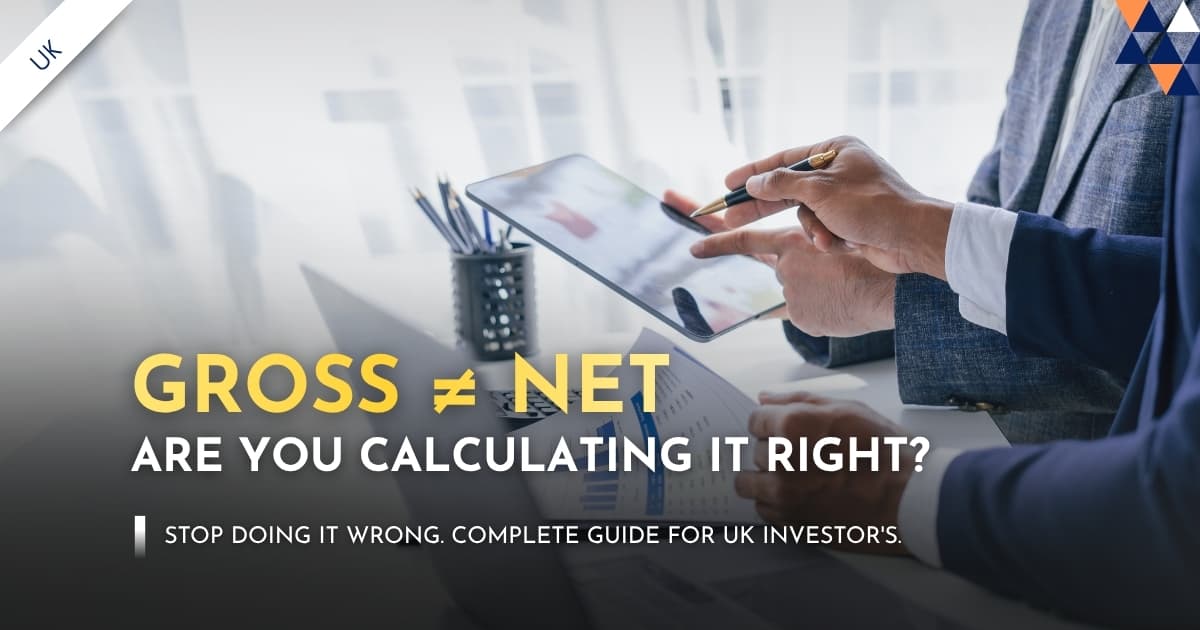 Calculate rental yield UK investor guide banner, gross vs net explained