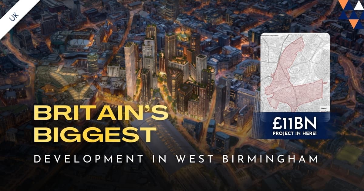 Britain's biggest £11bn East Birmingham Mayoral Development Corporation regeneration banner