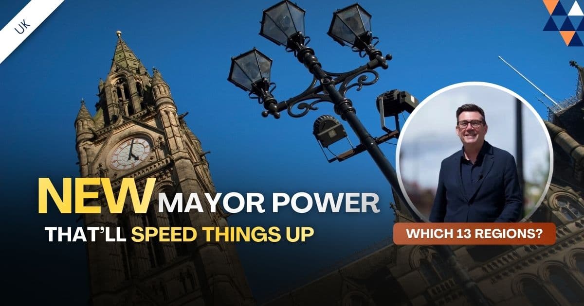 Andy Burnham outside Manchester Town Hall – new mayoral planning powers let 13 elected mayors overrule local planning committees